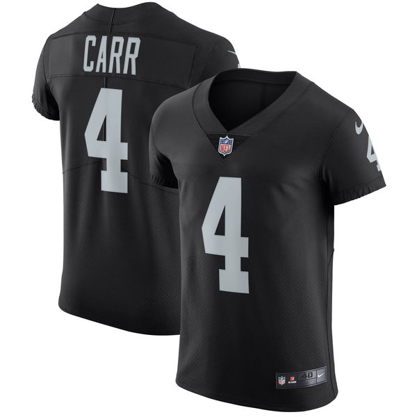 Men's Oakland Raiders Derek Carr Nike Black Vapor Untouchable Elite Player Jersey