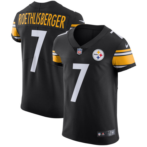 Men's Pittsburgh Steelers Ben Roethlisberger Nike Black Vapor Untouchable Elite Player Jersey