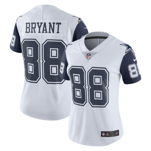 Women's Dallas Cowboys Dez Bryant Nike White Vapor Untouchable Color Rush Limited Jersey