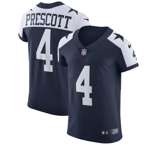 Men's Dallas Cowboys Dak Prescott Nike Navy Alternate Vapor Untouchable Elite Jersey