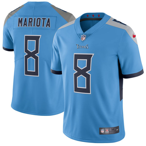 Men's Tennessee Titans Marcus Mariota Nike Light Blue New 2018 Vapor Untouchable Limited Jersey