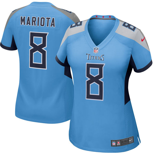 Women's Tennessee Titans Marcus Mariota Nike Light Blue New 2018 Game Jersey