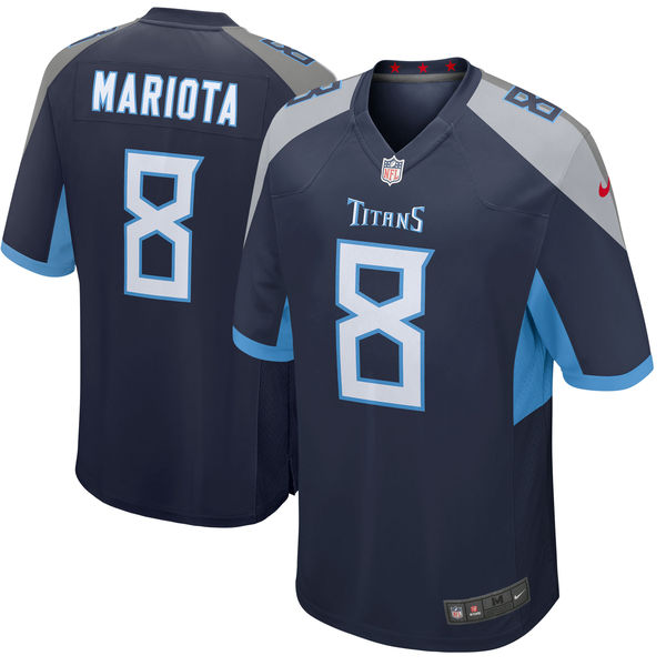 Youth Tennessee Titans Marcus Mariota Nike Navy New 2018 Game Jersey