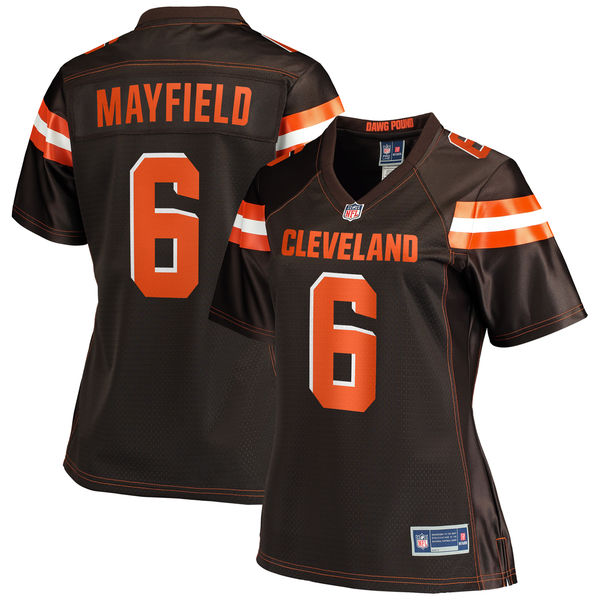 Women's Cleveland Browns Baker Mayfield NFL Pro Line Brown Player Jersey