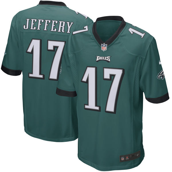 Men's Philadelphia Eagles Alshon Jeffery Nike Green Game Jersey