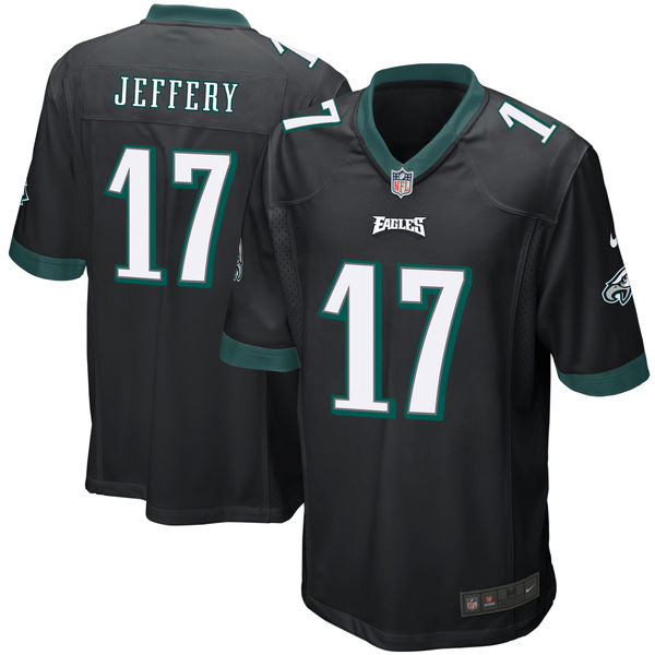 Men's Philadelphia Eagles Alshon Jeffery Nike Black Game Jersey