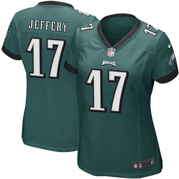 Women's Philadelphia Eagles Alshon Jeffery Nike Green Game Jersey