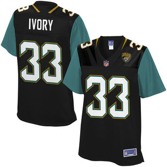 Women's Jacksonville Jaguars Chris Ivory NFL Pro Line Teal/Black Player Jersey