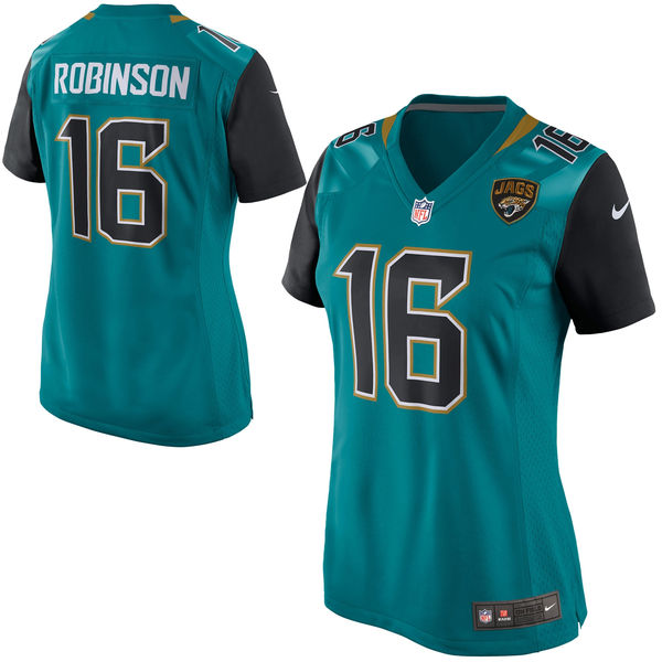 Women's Jacksonville Jaguars Denard Robinson Nike Teal Game Jersey