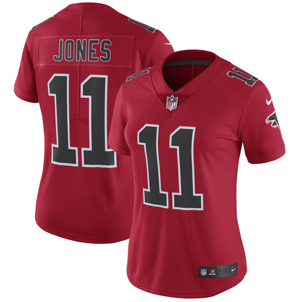 Women's Atlanta Falcons Julio Jones Nike Red Vapor Untouchable Color Rush Limited Player Jersey