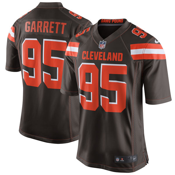 Men's Cleveland Browns Myles Garrett Nike Brown 2017 Draft Pick Game Jersey