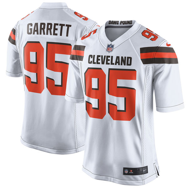 Men's Cleveland Browns Myles Garrett Nike White 2017 Draft Pick Game Jersey