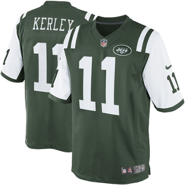 Mens New York Jets Jeremy Kerley Nike Green Team Color Game Jersey