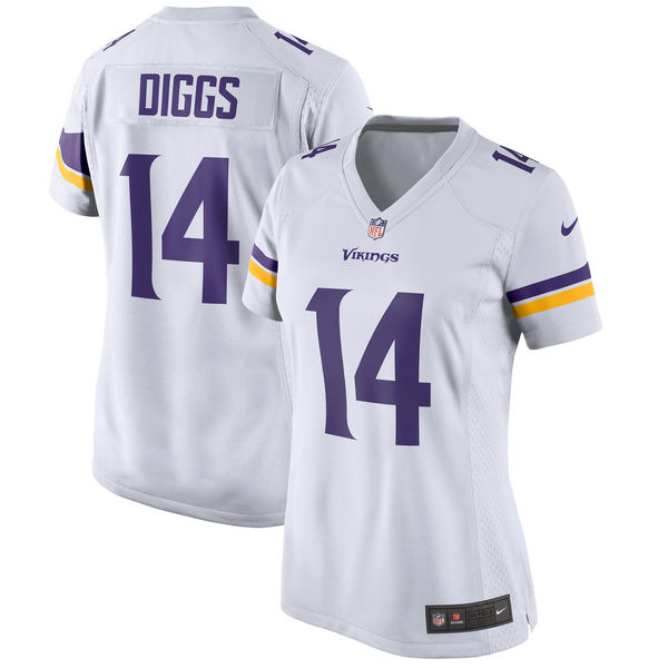 Women's Minnesota Vikings Stefon Diggs Nike White Game Jersey