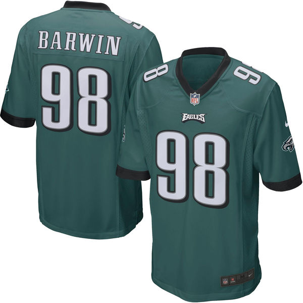 Mens Philadelphia Eagles Connor Barwin Nike Midnight Green Game Jersey