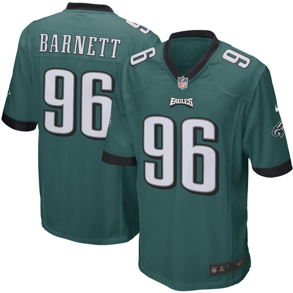 Men's Philadelphia Eagles Derek Barnett Nike Green 2017 Draft Pick Game Jersey