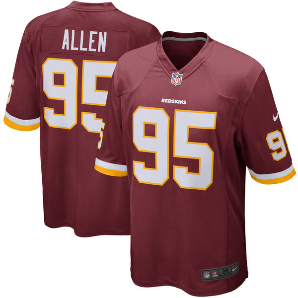 Men's Washington Redskins Jonathan Allen Nike Burgundy 2017 Draft Pick Game Jersey