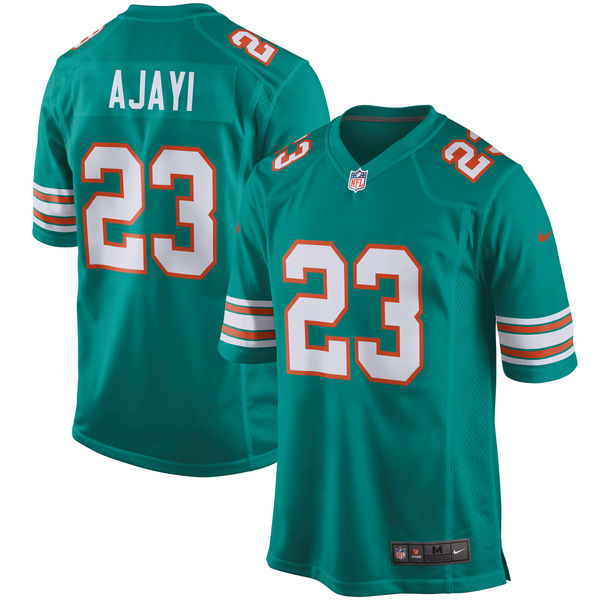 Men's Miami Dolphins Jay Ajayi Nike Aqua Throwback Game Jersey