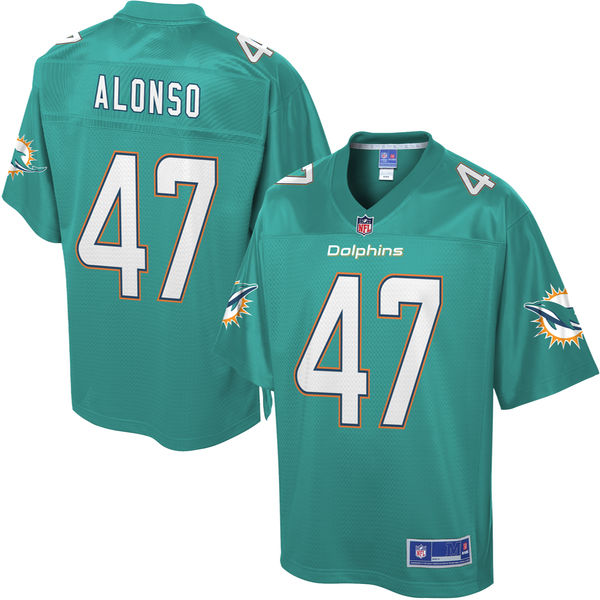 Men's Miami Dolphins Kiko Alonso NFL Pro Line Aqua Player Jersey