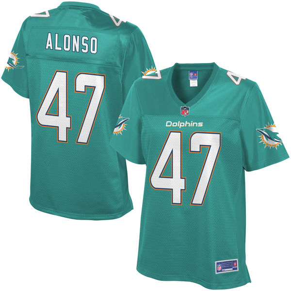 Women's Miami Dolphins Kiko Alonso NFL Pro Line Aqua Player Jersey