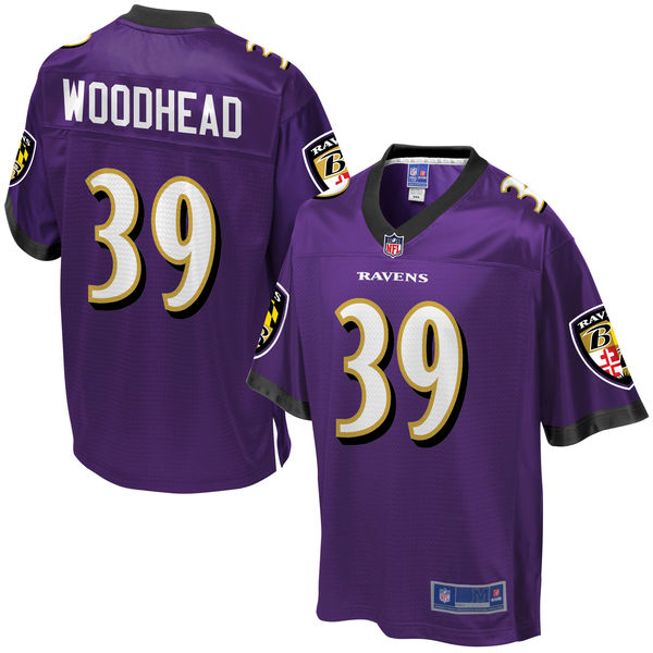 Men's Baltimore Ravens Danny Woodhead NFL Pro Line Purple Player Jersey