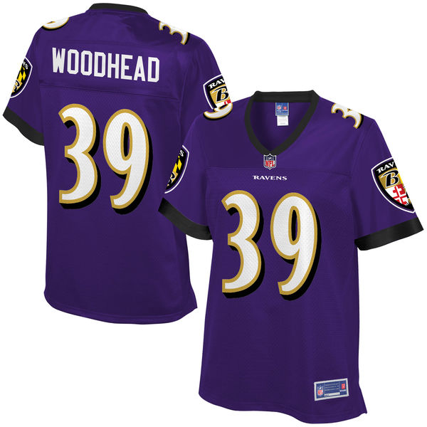 Women's Baltimore Ravens Danny Woodhead NFL Pro Line Purple Player Jersey