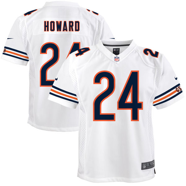 Men Chicago Bears Jordan Howard Nike White Game Jersey