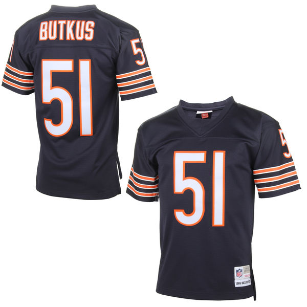 Mens Chicago Bears Dick Butkus Mitchell & Ness Navy Blue Retired Player Jersey