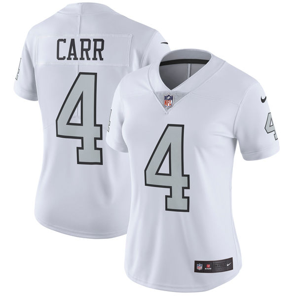 Women's Oakland Raiders Derek Carr Nike White Vapor Untouchable Color Rush Limited Player Jersey