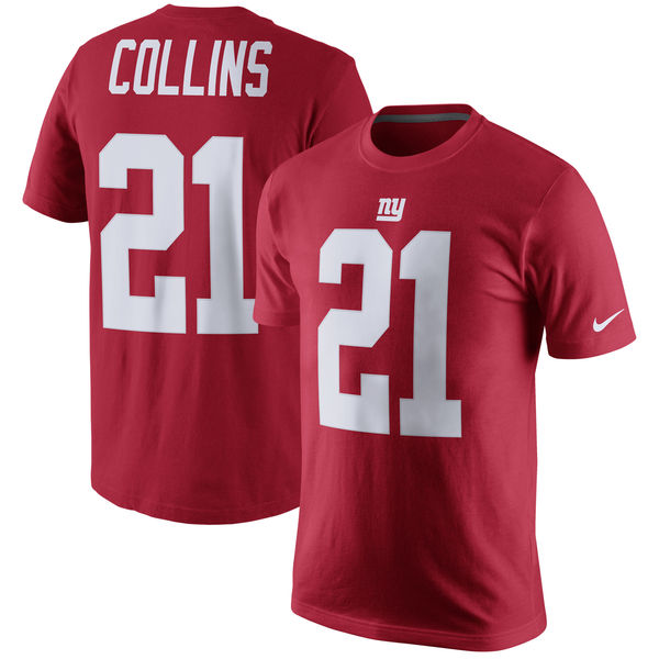 Men's New York Giants Landon Collins Nike Red Player Pride Name & Number T-Shirt