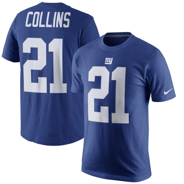 Men's New York Giants Landon Collins Nike Blue Player Pride Name & Number T-Shirt