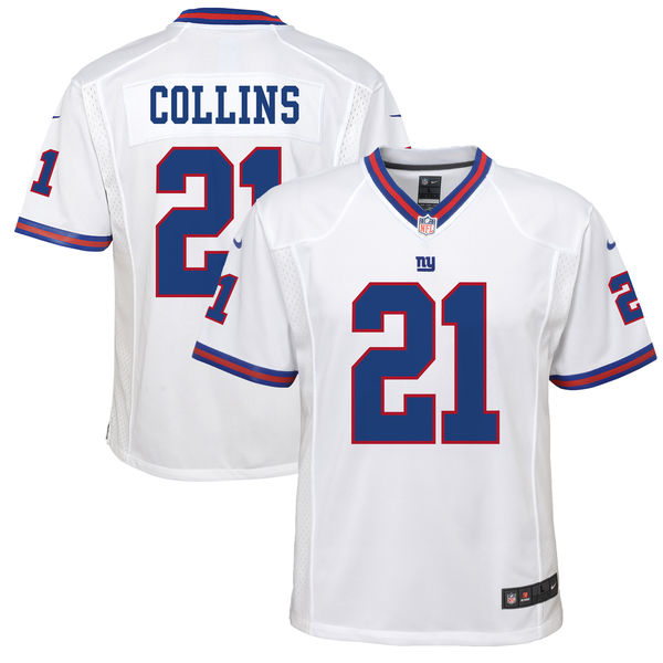 Men's New York Giants Landon Collins Nike White Color Rush Game Jersey