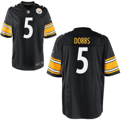 Men's Pittsburgh Steelers Nike Black Joshua Dobbs Game Jersey