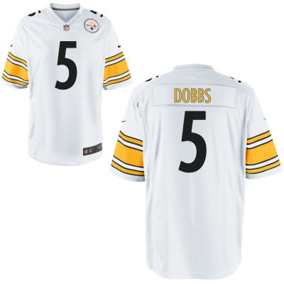 Nike Men's Pittsburgh Steelers Joshua Dobbs Game White Jersey