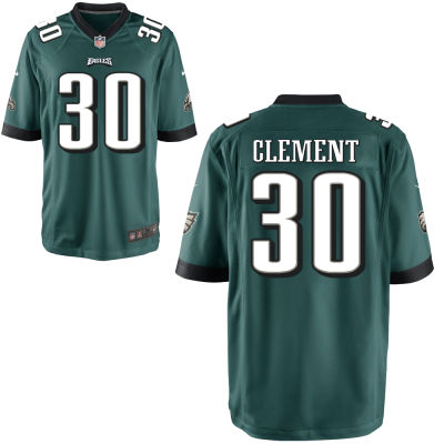 Men's Philadelphia Eagles Nike Green Corey Clement Game Jersey