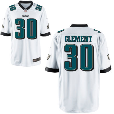 Men's Philadelphia Eagles Nike White Corey Clement Game Jersey