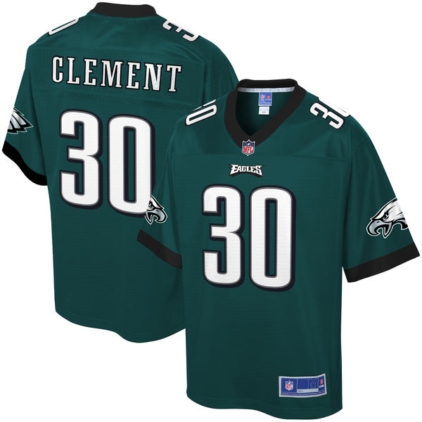 Men's Philadelphia Eagles Corey Clement NFL Pro Line Midnight Green Team Color Player Jersey