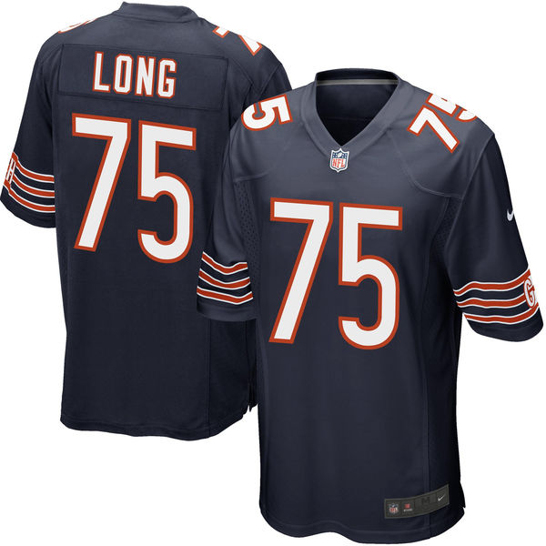 Mens Chicago Bears Kyle Long Nike Navy Blue Game Jersey