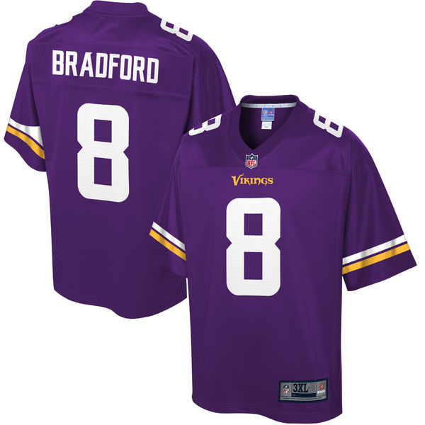 Men's Minnesota Vikings Sam Bradford NFL Pro Line Purple Big & Tall Player Jersey