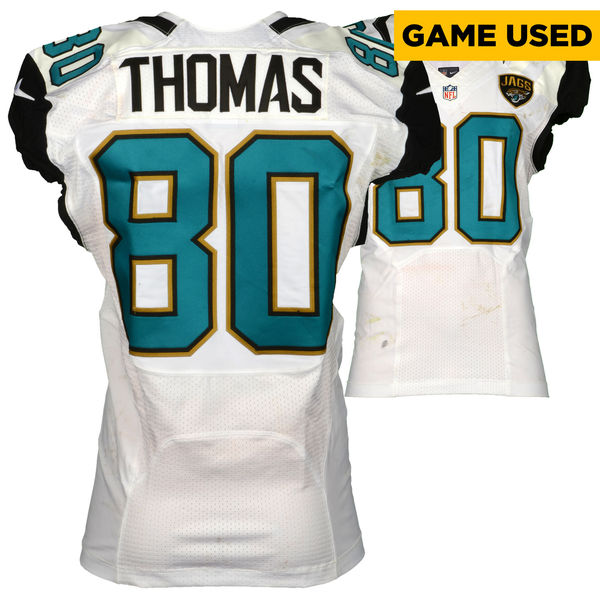 Women Jacksonville Jaguars Julius Thomas Fanatics Authentic Game-Used #80 White Jersey