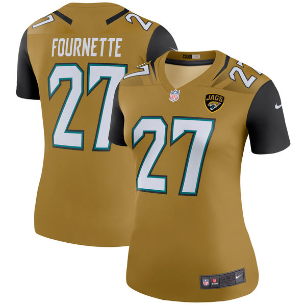 Women's Jacksonville Jaguars Leonard Fournette Nike Gold Color Rush Legend Jersey