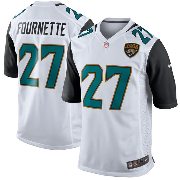 Men's Jacksonville Jaguars Leonard Fournette Nike White 2017 Draft Pick Game Jersey