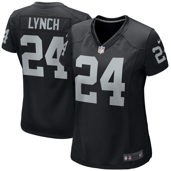 Women's Oakland Raiders Marshawn Lynch Nike Black Game Jersey