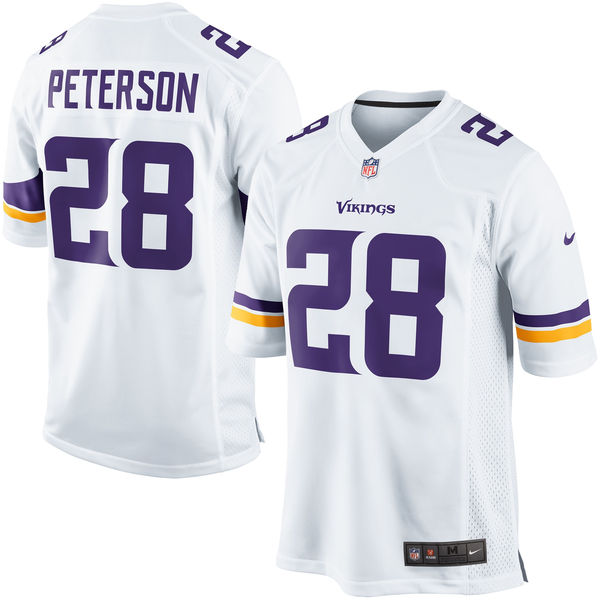 Men's Minnesota Vikings Adrian Peterson Nike White Team Color Limited Jersey