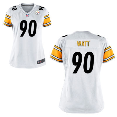 Women's Pittsburgh Steelers Nike White T.J. Watt Game Jersey