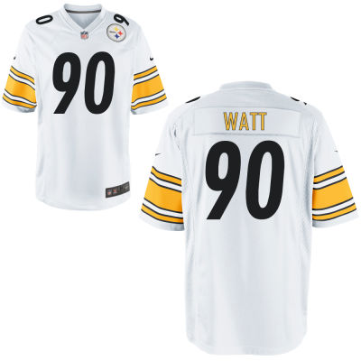 Nike Youth's Pittsburgh Steelers T.J. Watt Game White Jersey