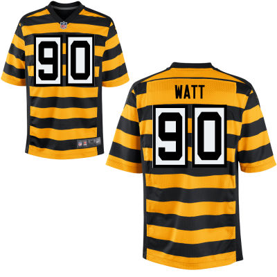 Mens Pittsburgh Steelers Nike Yellow T.J. Watt Alternate Elite Jersey