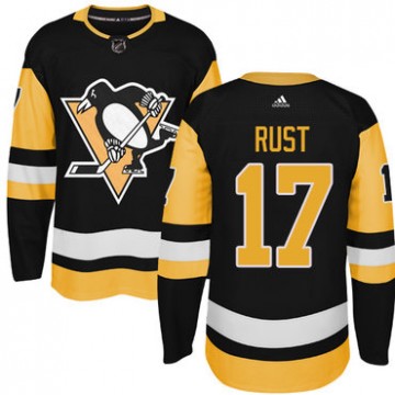 Men's Penguins Bryan Rust Jersey Black Alternate