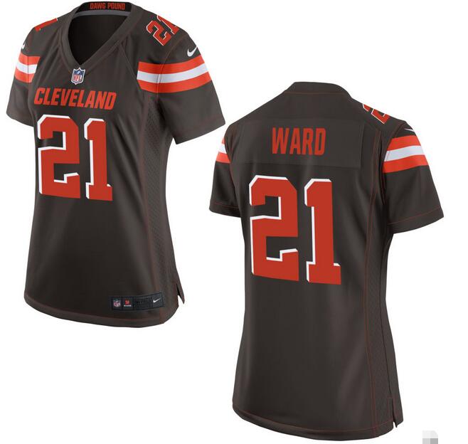 Women's Cleveland Browns Denzel Ward Nike Brown 2018 NFL Draft First Round Pick #2 Game Jersey