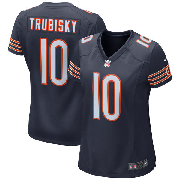 Women's Chicago Bears Mitchell Trubisky Nike Navy Game Jersey